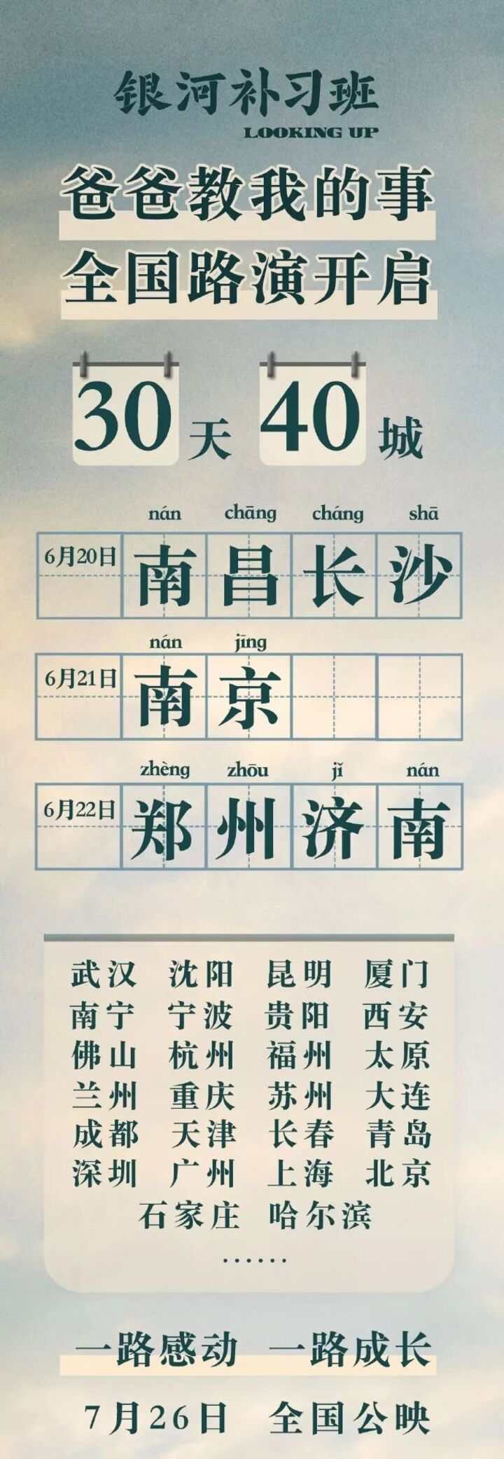 《银河补习班》全国路演开启 邓超带小可乐(冯泽昂)一