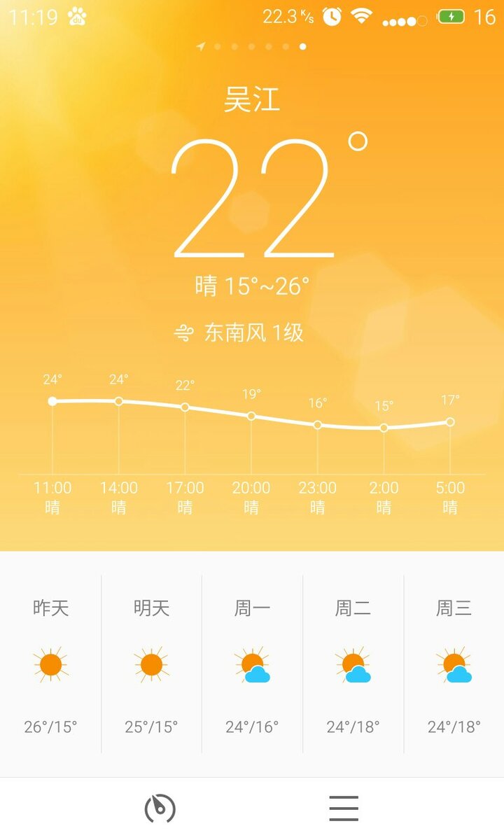 今天吴江天气预报