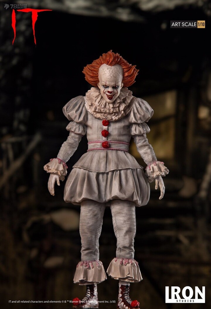 转iron studios 新品 1/10系列 17年电影 小丑回魂 8.5寸高 雕像