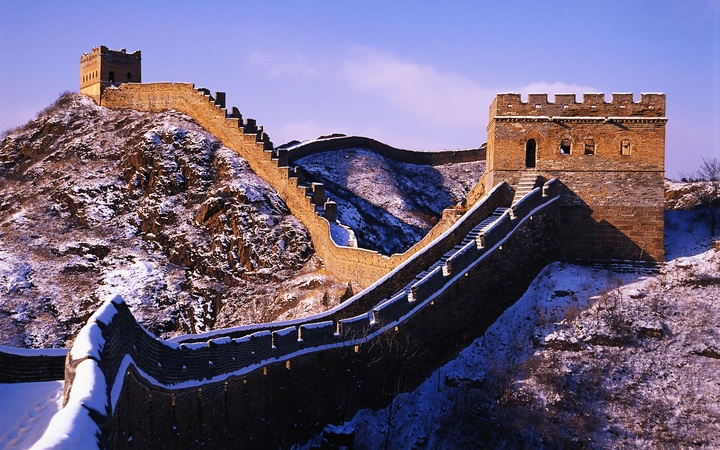 雪中的长城