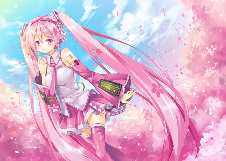 初音未来图片画 头像粉色_手机壁纸_电脑壁纸_桌面壁纸【图客网】
