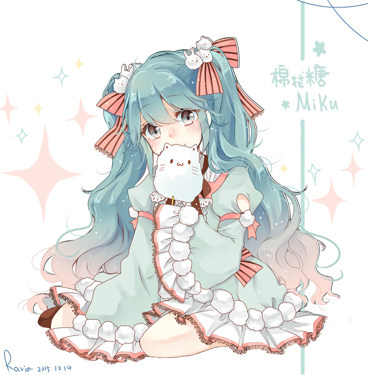 初音q版萌图简笔画_手机壁纸_电脑壁纸_桌面壁纸【图