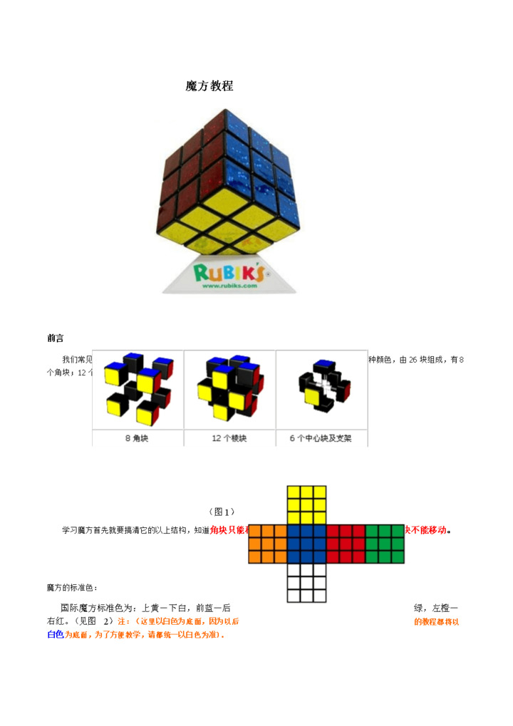 魔方一字公式和拐角公式_手机壁纸_电脑壁纸_桌面壁纸