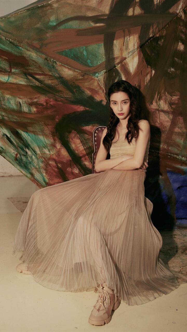 angelababy清新性感写真手机壁纸